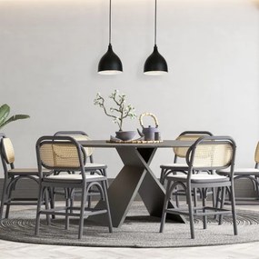 Luster na lanku NOAK 2xE27/15W/230V čierna