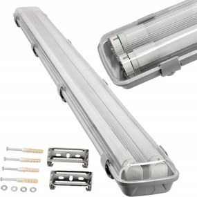 3x Hermetické svietidlo + 6x LED trubica 120 cm 4000K