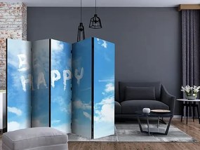 Paraván - Be happy II [Room Dividers] Veľkosť: 225x172, Verzia: Obojstranný