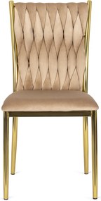 PROXIMA.store - Luxusná jedálenská stolička DAN FARBA: béžová