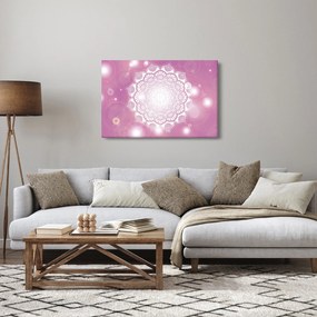 Obraz mandaly v ružovom pozadí (90x60 cm)