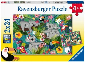 Ravensburger Koaly a leňochody 2x24 kusov