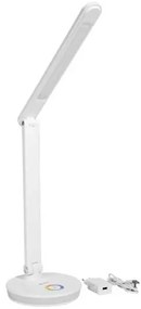 Stolná lampa Platinet 12 W, RGB osvetlenie + USB, biela