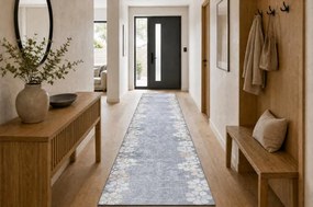 Protišmykový behúň LOTUS CLOVER 60960 sivý