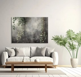 Gario Obraz na plátne Listy na pozadí betónu Rozmery: 60 x 40 cm