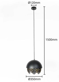 Lucande Aparas lampa vzhľad lístka 1-pl., 35 cm