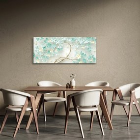 Obraz - Zlatý kvitnúci strom (120x50 cm)