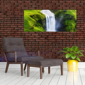 Obraz - Vodopád Skogafoss (120x50 cm)