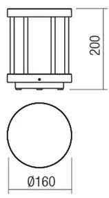 Redo 90577 - LED Vonkajšie svietidlo KALEN LED/8W/230V 3000K 20 cm IP65 antracit