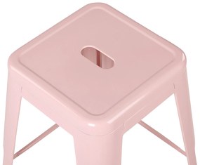 Sada 2 oceľových barových stoličiek 76 cm ružová CABRILLO Beliani