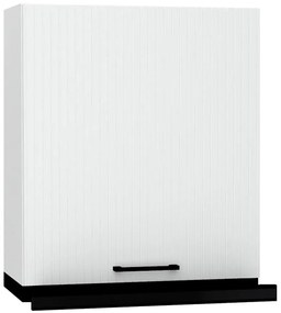 Skrinka do kuchyne Kate w60/68 slim pl čiernym digestorom biely hrášok