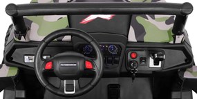 RAMIZ ELEKTRICKÁ AUTÍČKO JEEP UTV - XMX - CAMO- 4X4 - 4x45W - 2 x 12V/7Ah - 2023