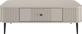 Kávový stolík Vesper 103x60 cm so zásuvkou - kasmír / čierne nohy