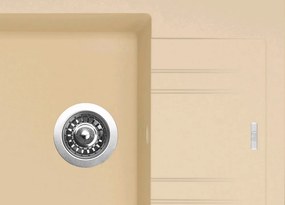 Granitový drez s odkvapom Sinks Linea 600 N, Sahara