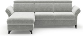 XXXLutz ROHOVÁ SEDAČKA, textil, svetlosivá Sit & More - Sedačky - 000144025822