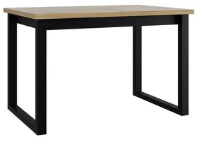 Jedálenský stôl Elarno 92 x 160/240 III L, Morenie: sonoma - L, Farby nožičiek: čierne kovové