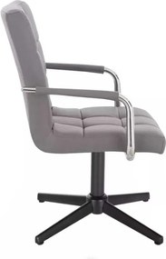 LuxuryForm DESIGN Stolička VERONA na čiernom kríži - šedá