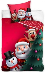 Vianočné posteľné obliečky - motív Pozdravy zo severného pólu - 100% bavlna Renforcé - 70 x 90 cm + 140 x 200 cm