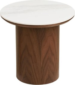 Okrúhly odkladací stolík s keramickou doskou ø 40 cm Noli – House Nordic