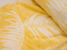 Žltá mikroplyšová deka FIEN, 150x200 cm