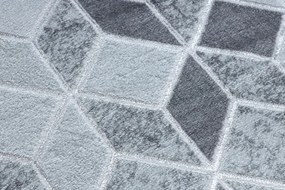 Koberec MEFE B400 Kocka, geometrický 3D štrukturálny - sivý