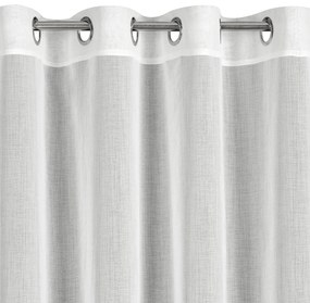 ZÁCLONA NA KRÚŽKOCH KIARA 350X150 CM BIELA