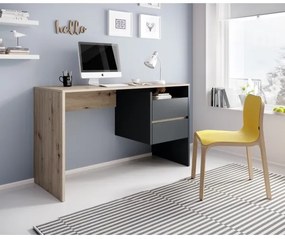 Písací stôl s zásuvkami MARLO dub artisan/antracit