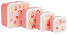 A Little Lovely Company - súprava štyroch desiatových škatuliek - zmrzlina