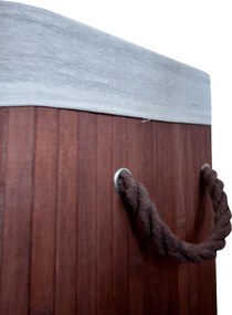 TRENDIE Bambusový kôš na prádlo 100l tmavohnedý + DARČEK