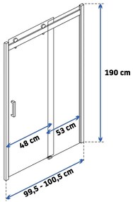 Sprchové dvere MAXMAX Rea NIXON 100 cm