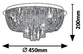 Rabalux 6806 - Stropné svietidlo LARISHA 6xG9/40W/230V