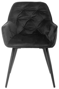 Jedálenská stolička CHERRY zamatová čierna ALL 999189