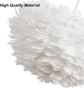 Brilagi - Luster na lanku FEATHER 3xE27/40W/230V pr. 40 cm biely