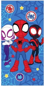 Bavlnená plážová osuška Spidey a jeho priatelia - 100% bavlna, froté s gramážou 320 gr./m² - 70 x 170 cm