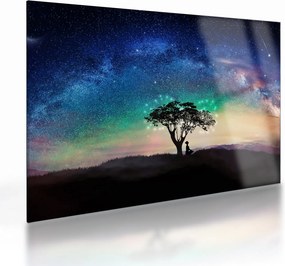 Sklenený obraz - Odpočinok pod hviezdami (70x50 cm)