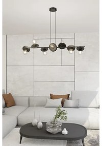 Luster na lanku TOKEN 8xE27/15W/230V čierna