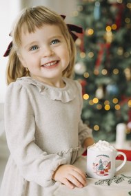 Bella Rose Porcelánový hrnček Vianočné myšky 180 ml