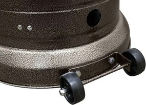 Plynový terasový ohrievač s regulátorom a ochranným obalom, bronzová