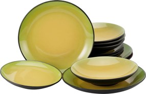 XXXLutz JEDÁLENSKÝ SERVIS Hot Green 12-dielne Creatable - Online Only bytové doplnky - 007768067101
