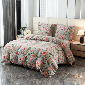 Obliečky mikroplyš PINK BUTTERFLY sivé Rozmer obliečky: 70 x 80 cm | 140 x 200 cm