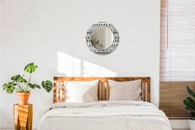 Okrúhle ozdobné zrkadlo Boho minimalista fi 50 cm