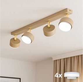 Brilagi - LED RGB stmievateľné bodové svietidlo MONO 4xGX53/14W/230V Wi-Fi Tuya béžové