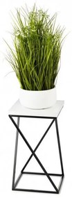 Stojan na kvetiny LOFT 40x24 cm čierna/biela