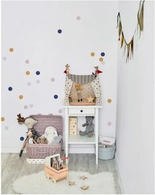 Samolepka do detskej izby sada konfety modrá, žltá, ružová, šedá 5cm