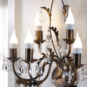 ONLI - Nástenné svietidlo TERESA 5xE14/6W/230V bronzová