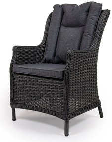 Záhradné ratanové kreslo KINGSTON tmavosivé 6,5mm