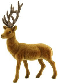 Dekoračná figúrka Jeleň, 33 × 23 × 10 cm, hnedá