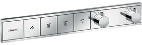 HANSGROHE RainSelect modul termostatu s podomietkovou inštaláciou, pre 4 spotrebiče (vrchná sada), chróm, 15382000