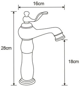 Mexen Vela vysoká umývadlová batéria, čierna, 744510-70