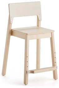Vysoká stolička LOVE, výška 500 mm, breza, laminát - breza